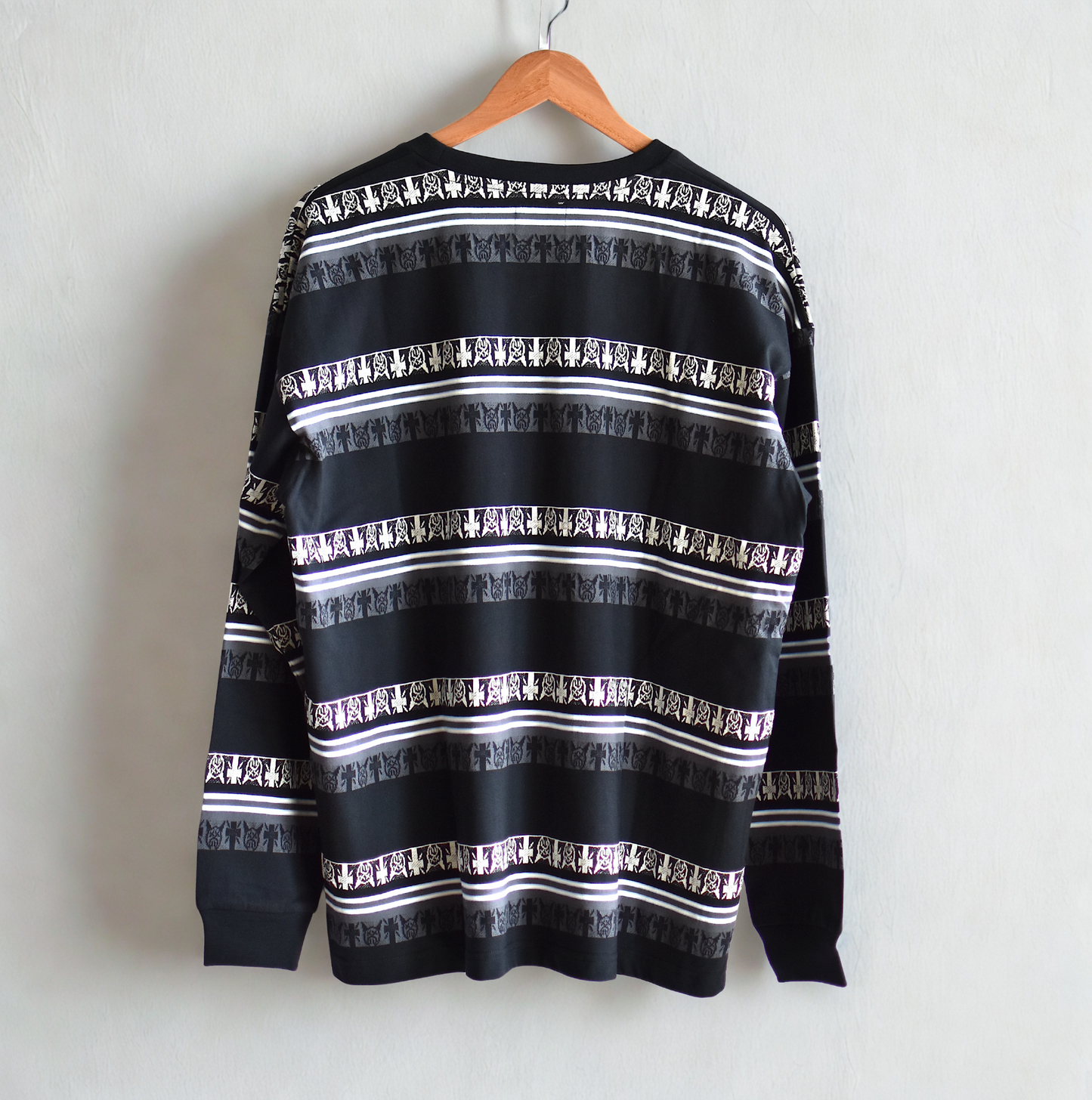 DT JACQUARD BORDER LS TEE