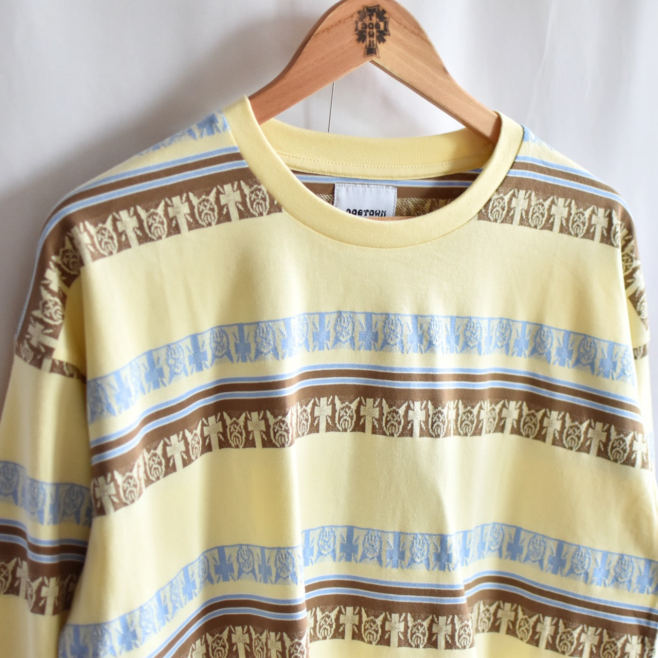 DT JACQUARD BORDER LS TEE