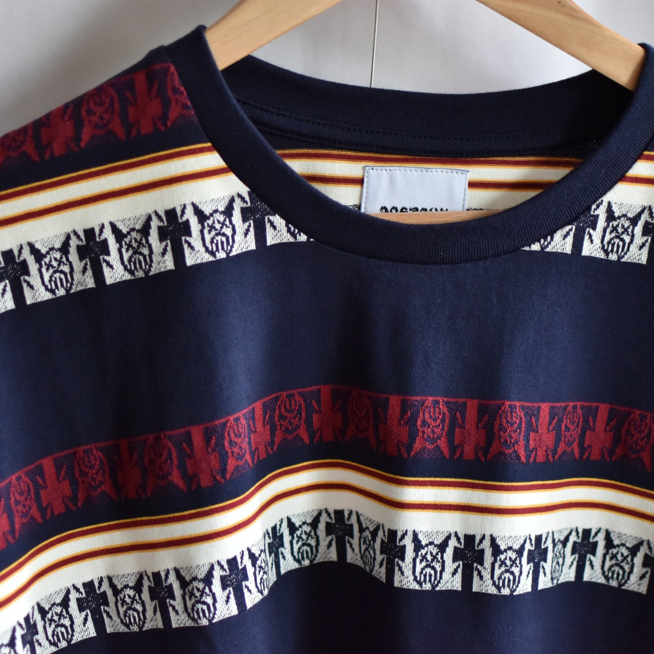 DT JACQUARD BORDER LS TEE