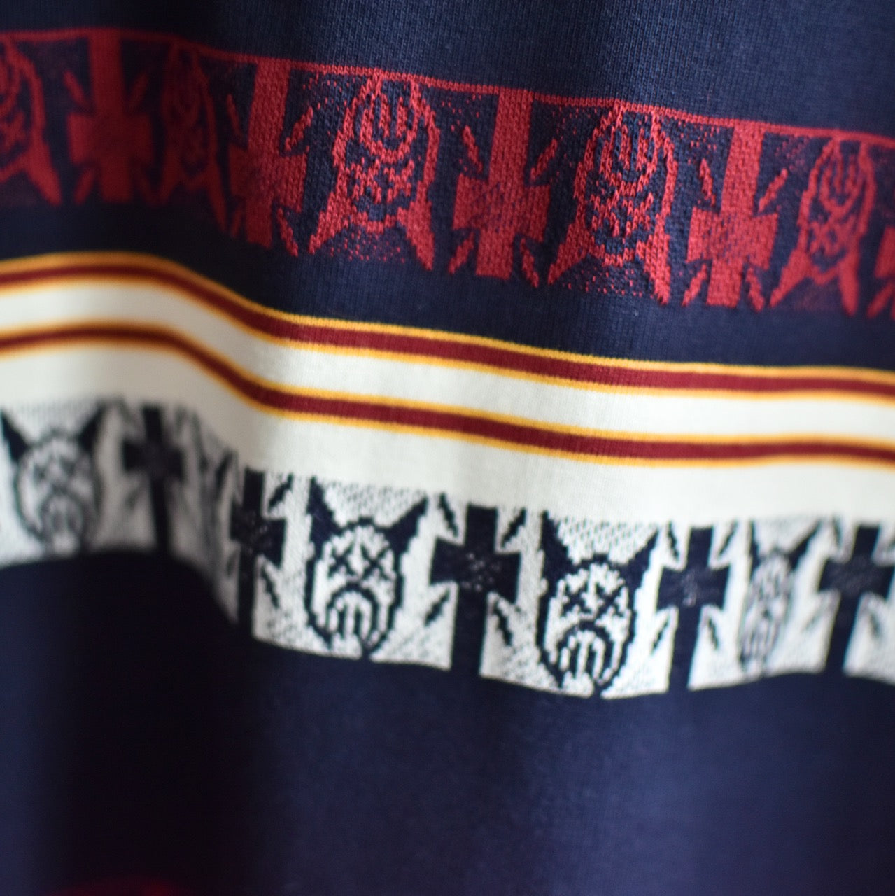 DT JACQUARD BORDER LS TEE