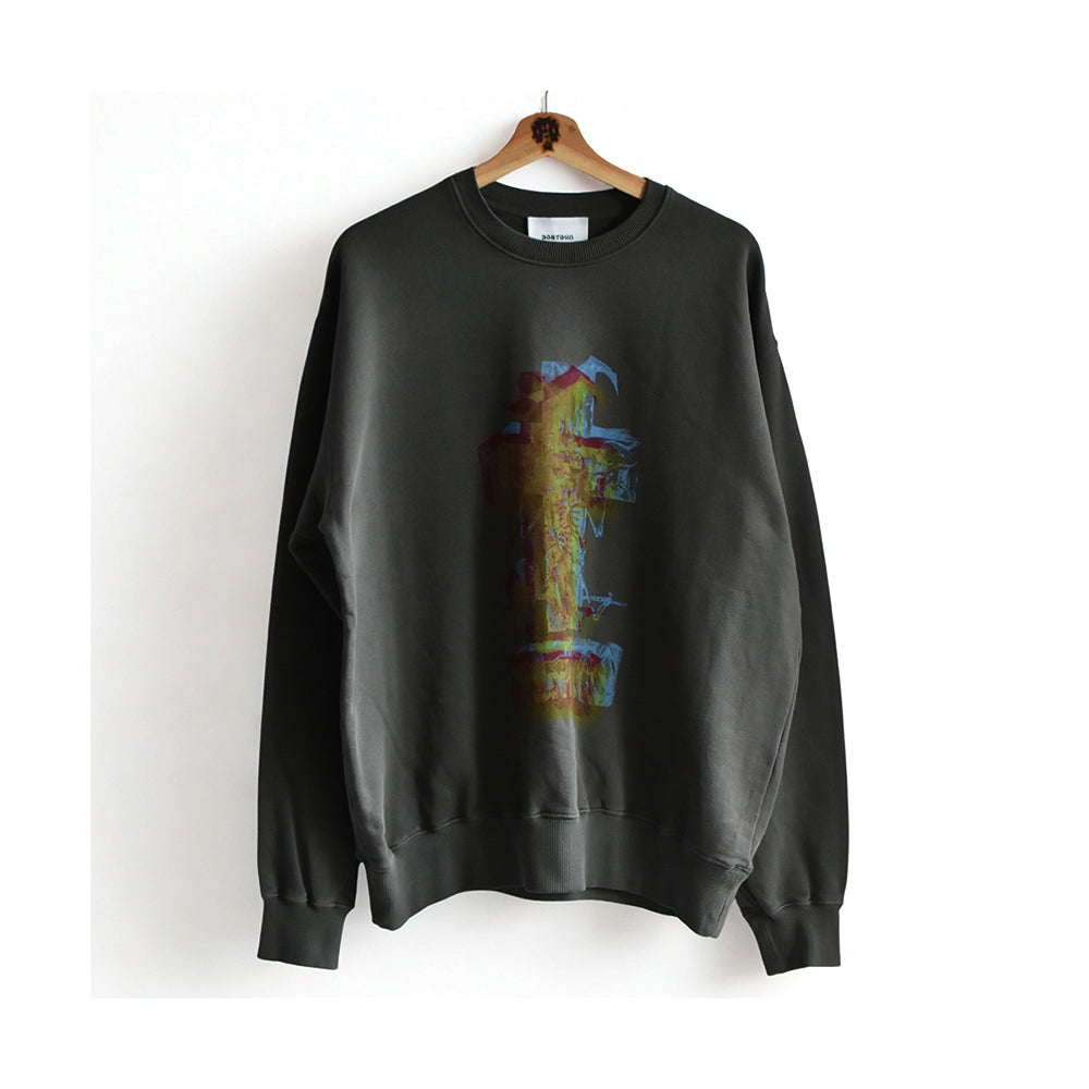 FISH BONE LOGO PRINTED 3D CREW SWEAT