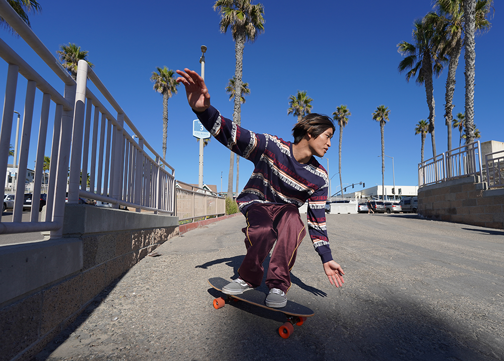 DT JACQUARD BORDER LS TEE