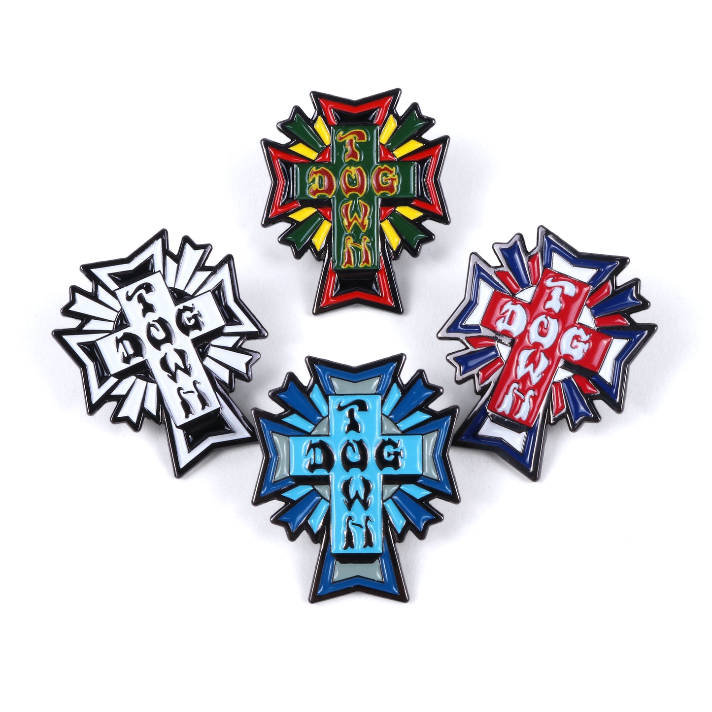 DOGTOWN Cross Logo Color Pin Badge