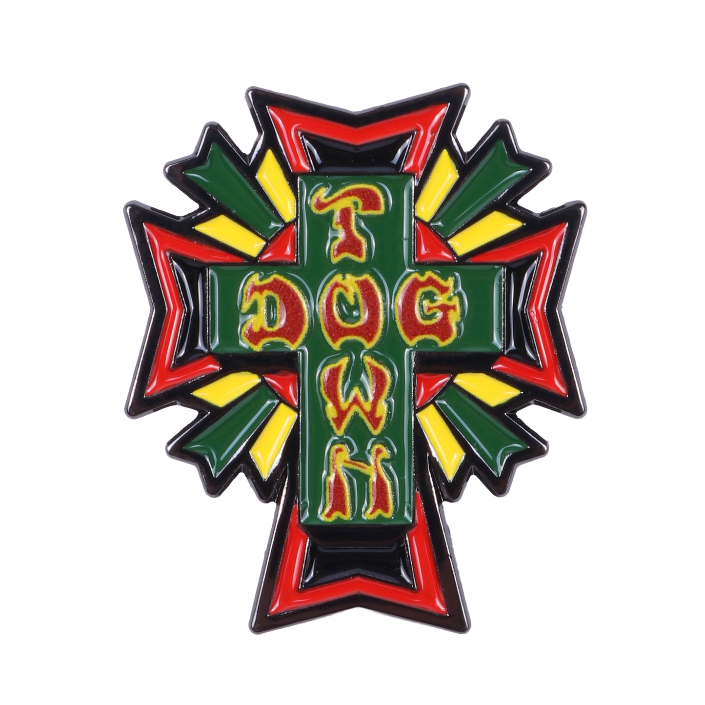 DOGTOWN Cross Logo Color Pin Badge