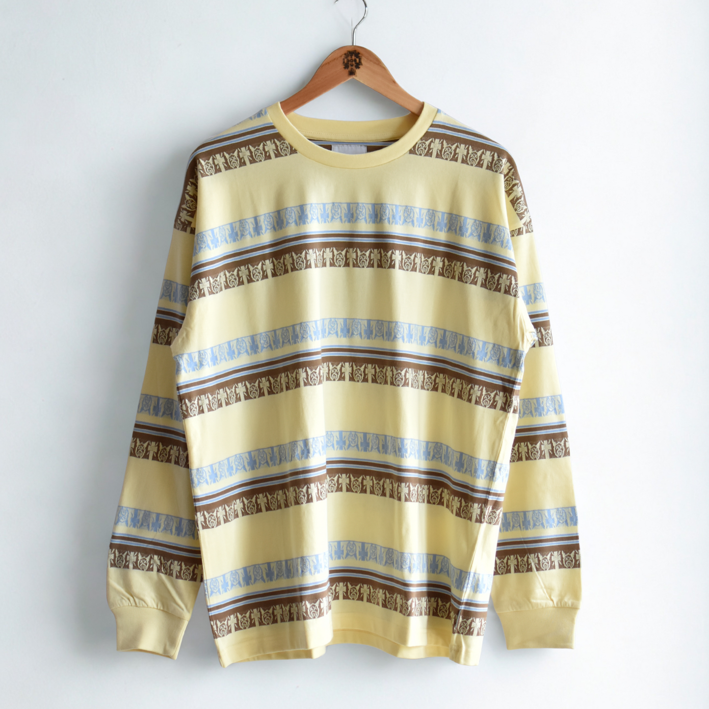 DT JACQUARD BORDER LS TEE