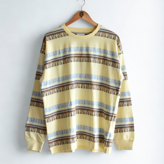 DT JACQUARD BORDER LS TEE