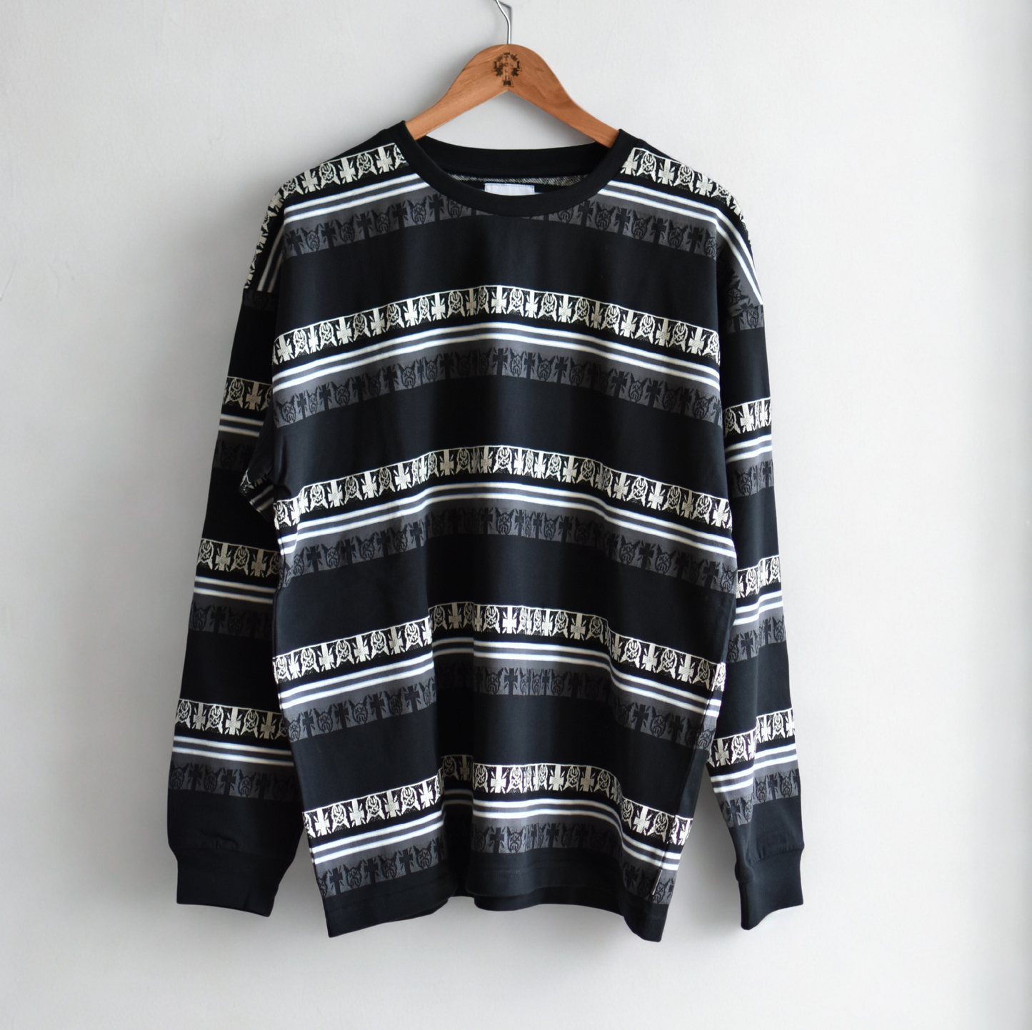 DT JACQUARD BORDER LS TEE