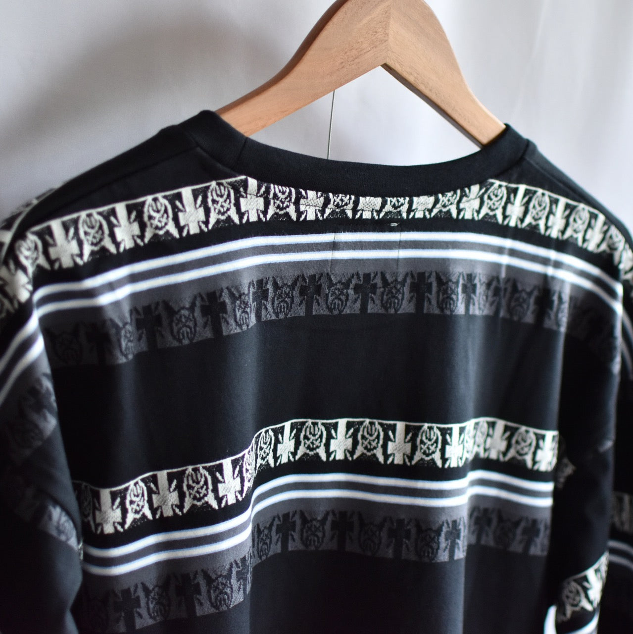 DT JACQUARD BORDER LS TEE