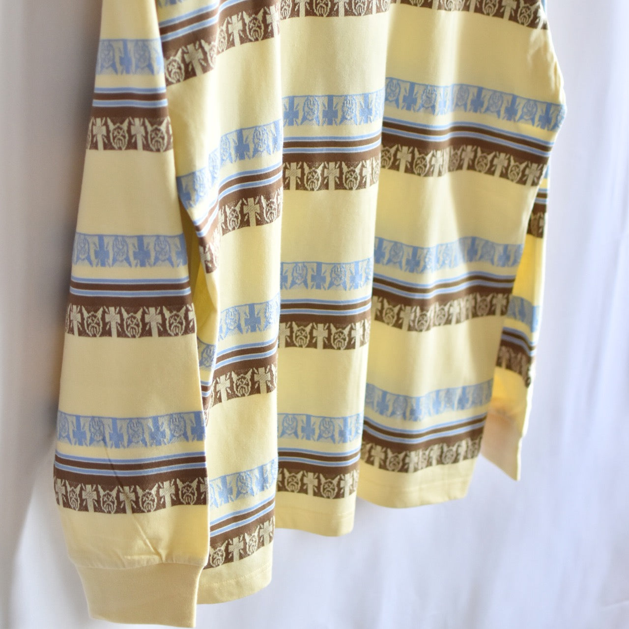 DT JACQUARD BORDER LS TEE