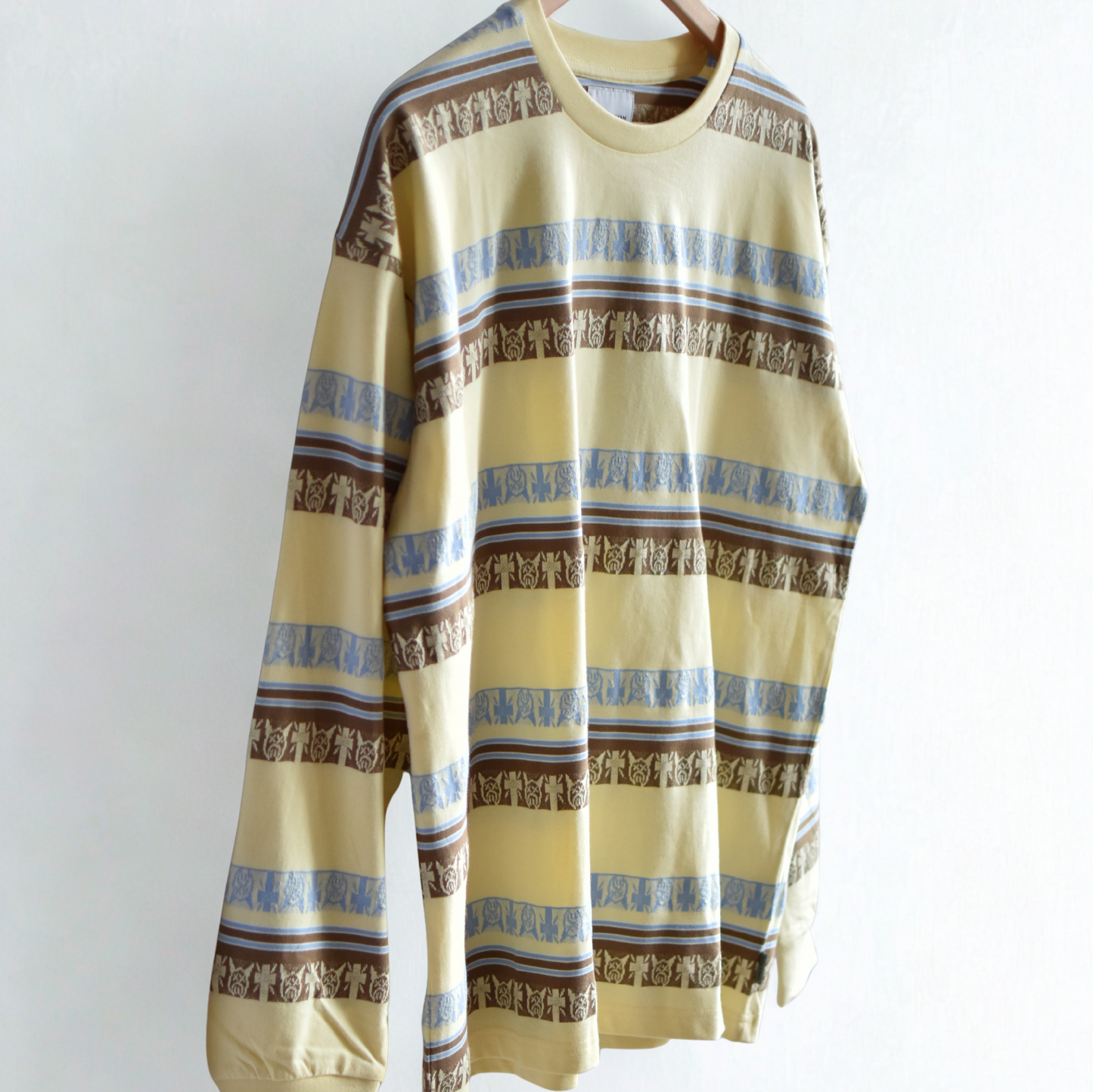 DT JACQUARD BORDER LS TEE