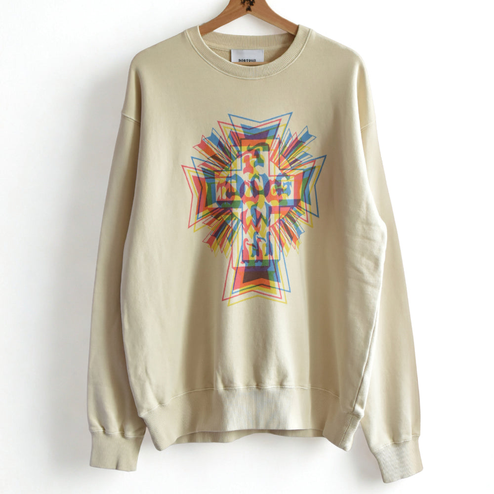 2026AW DOGTOWN ３D print Letter cross 　pigment crew sweat