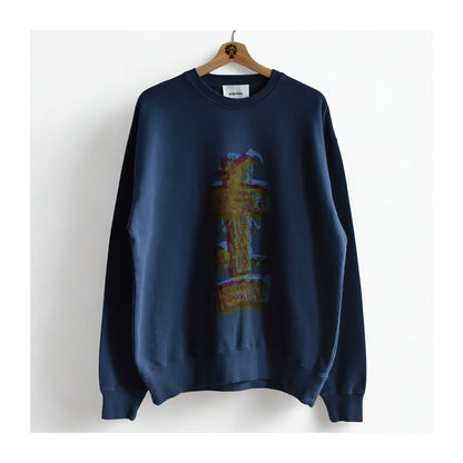 FISH BONE LOGO PRINTED 3D CREW SWEAT