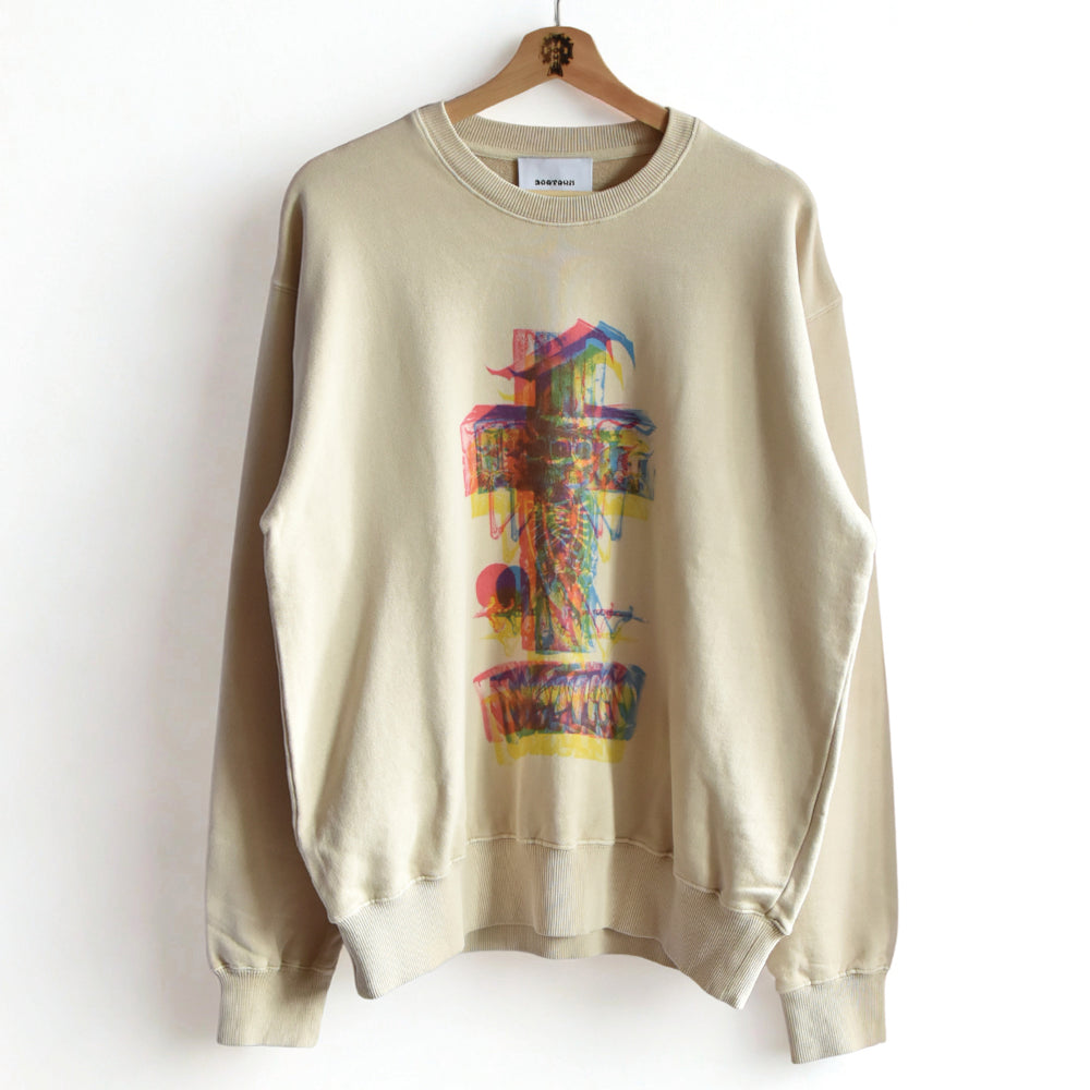 2026AW DOGTOWN ３D print Fish  bone　pigment crew sweat