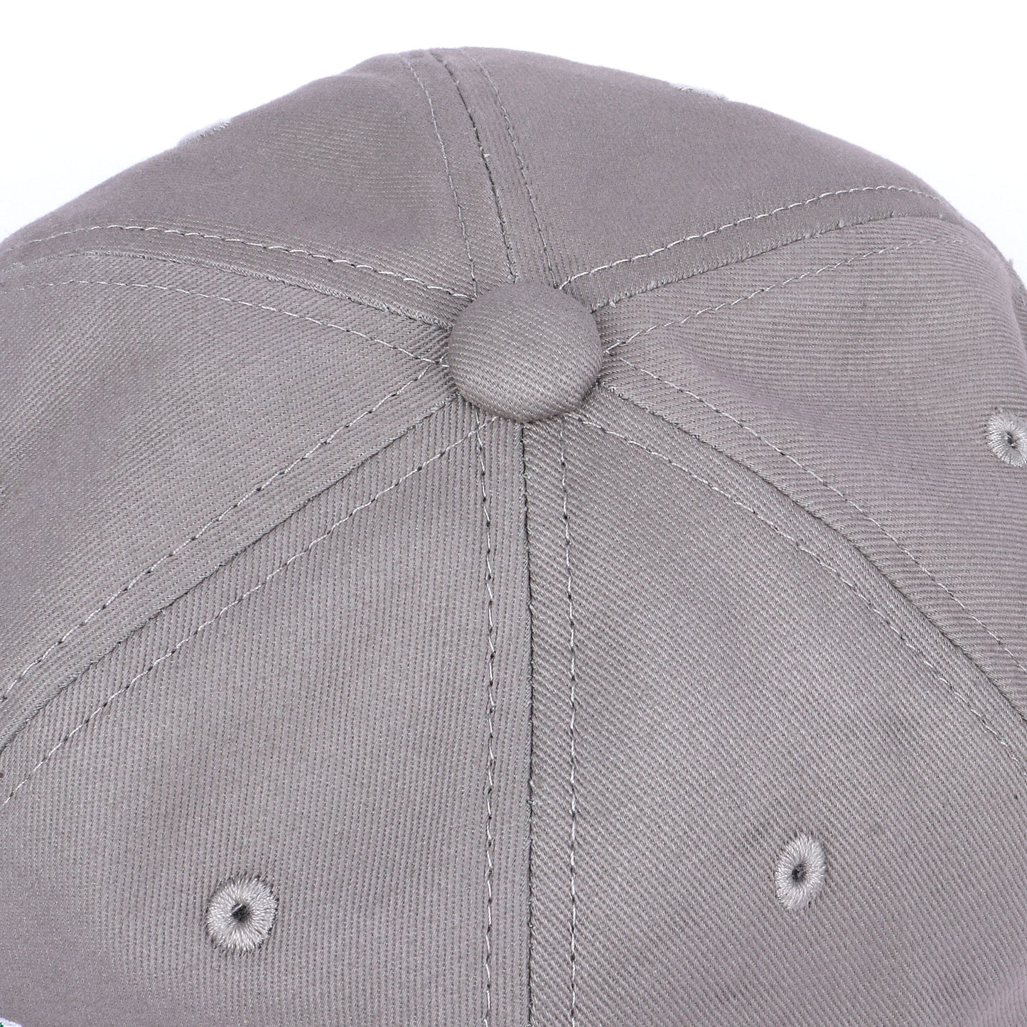 Embroidered logo short visor twill cap