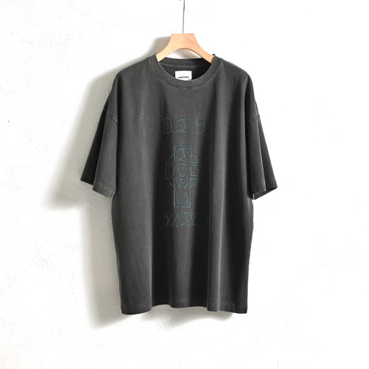 DOGTOWN/DRAWING CROSS PIGMENT TEE     BK/MT      *Coming Soon !
