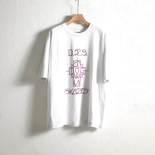 【DOGTOWN】DRAWING CROSS PIGMENT TEE