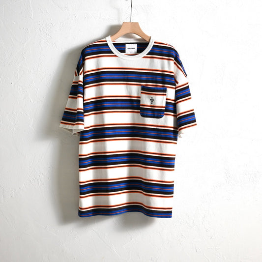 【DOGTOWN】PIQUE MULTI BORDER TEE